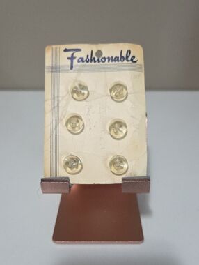 Vintage Clear yellowish Buttons